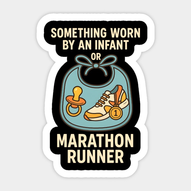 Bib Pun Design – Infant & Marathon Runner Humor Tee Sticker by ArtistTee ⭐⭐⭐⭐⭐